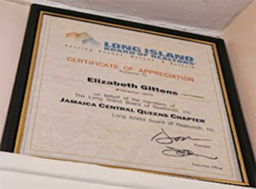 Award certificate recognition